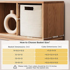 UBBCARE Set of 4 Storage Basket-12 X 12 X 12 in, Cotton Rope Baskets for Shelves, Toys, Book, Cube Storage Bins with Handles, Woven Storage Basket for Organizing, Beige