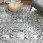 jinchan Runner Rug 3x10 Washable Hallway Rug Distressed Gray Multi Vintage Floral Runner Kitchen Floor Cover Indoor Mat Retro Entryway Living Room Bedroom Office Farmhouse Grey