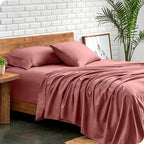 Bare Home California King Sheet Set - 1800 Ultra-Soft Microfiber Bed Sheets - Double Brushed - Deep Pockets - Easy Fit - 4 Piece Set - Bed Sheets (Cal King, Dusty Rose)
