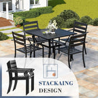 HOMREST 5 Piece Outdoor Patio Dining Set