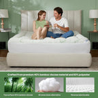 BEDLORE California King Mattress Topper Viscose Derived from Bamboo, Thick Pillow Top Mattress Pad with Stretchable Pockets for 6"-18" Mattress, Soft Mattress Topper for Back Pain Relief