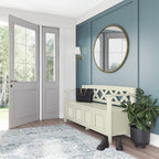 SIMPLIHOME Amherst Entryway Storage Bench - 48 inch Wide Solid Wood Hallway Seat in Antique White, Transitional Bench for Entryway or Living Room with Lift-Up Lid and Spacious Storage