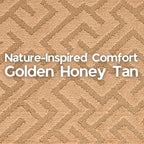 6ft Custom Cut Runner Rug for Indoor Entryway Foyer - Gold Tan | Non-Slip | Washable & Edge Bound