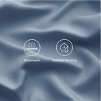 Bedsure Queen Sheet Set, Cooling Sheets for Queen Size Bed Set, Rayon Derived from Bamboo, Breathable & Soft, Deep Pocket, Hotel Luxury Silky Bedding for Hot Sleepers, Dusty Blue