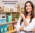 ClearSpace Pantry Organizers and Storage, Cabinet & Kitchen Organizer and Storage - Fridge Organizer, Drawer Organizer and Snack Organizer - Refrigerator and Cupboard Shelf Organizer