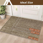 COSY HOMEER-Door-Mat Dirt Trapper Entryway Rugs 20"x32" Non Slip Washable Entrance Mats Absorbent Welcome Mat Low Profile Dog Door Mats for Front Back Doomats and Wet Shoes,Taupe