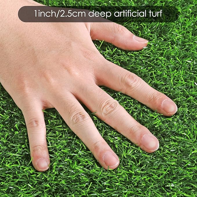 Ruisita Artificial Grass Table Runners 12 x 120 Inch Synthetic Grass Table Runners Grass Rug Table Decorations for Spring Summer, Wedding, Baby Shower, Party Decor