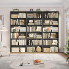 FOTOSOK 6-Tier Open Bookcase and Bookshelf, Freestanding Display Storage