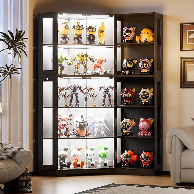 PAKASEPT Corner Display Curio Cabinet
