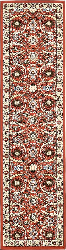 Unique Loom Espahan Collection Area Rug - Cape Cod (2' 7" x 10' Runner, Terracotta/ Black)