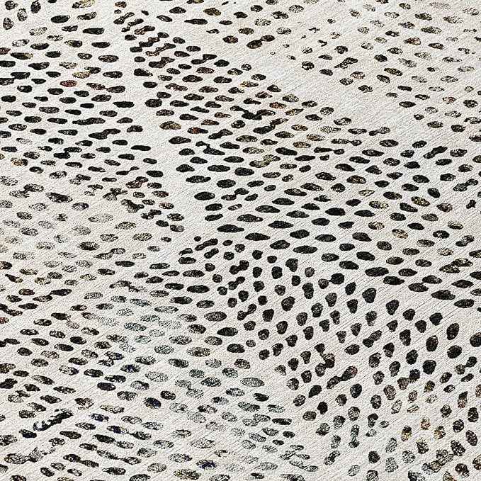 Addison Rugs Chantille ACN591 Ivory 8' x 10' Indoor Outdoor Area Rug, Easy Clean, Machine Washable, Non Shedding, Bedroom, Living Room, Dining Room, Kitchen, Patio Rug