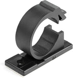 StarTech.com 100 Adhesive Cable Management Clips Black - Network/Ethernet/Office Desk/Computer Cord Organizer - Sticky Cable/Wire Holders - Nylon Self Adhesive Clamp UL/94V-2 Fire Rated, TAA
