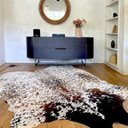 Genuine Cowhide Rug - Natural Leather Hide Rugs for Living Room & Area Rug for Bedroom - Real Cowhides Rug for Rustic Home Decor - Multicolor Speckled Cowhide Rugs Collection