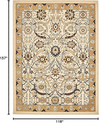 Unique Loom Espahan Collection Area Rug - Cape Cod (9' 10" x 13' 1" Rectangle, Ivory/ Beige)