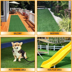 Ottomanson Artificial Grass Turf 2'7" x 47' Indoor Outdoor Faux Grass Rug with Drainage Holes, Customizable with Extra Long Size Options, Perfect for Patio Lawn Balcony Weddings Photoshoot Backdrop