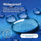 HOSPITOLOGY PRODUCTS FullXL Mattress Protector Hypoallergenic Natural Cotton - Waterproof - Fitted Cover - Machine Washable - 54" W x 80" L
