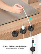 8 Pack Cord Organizer - Cord Holder for Nightstand - Cable Clips - Cord Holder, Magnetic Cord Organizer, for Desk, Nightstand, Phone Charger, Computer, Home, Office, Car