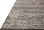 Loloi Amber Lewis Josie Collection JOS-05 Dove/Gold 3'-6" x 5'-6", .13" Pile Height, Low Profile, Machine Washable, Accent Rug