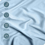 Bare Home 2-Pack Fitted Bottom Sheets Split King - Premium 1800 Ultra-Soft Microfiber - Deep Pocket - 4 Twin XL Fitted Sheets (Split King, Light Blue)