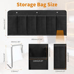 RVZONE RV Shoe Pockets 6 Large Pockets Heavy Hanging Bedside Storage Organizer with Sturdy Hooks Storage Pockets Hangs on bed for Shoes Toys and Tool Accessories