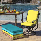 Arden Selections Outdoor Dining Chair Cushion 20 x 20, Lemon Yellow Leala