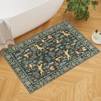 DUKINO 2x3 Rug, Washable Animal Rugs for Entryway, Non Slip Indoor Door Mat, Soft Low Pile Small Area Carpet for Entrance, Bedroom, Kitchen, Laundry, Bathroom, Black
