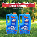 JOYIN 2 Bottles Bubbles Refill Solutions 64 oz (up to 5 Gallon), Concentrated Solution for Bubble Machine, Gun, Wand Refill Fluid Summer, Easter Toys(Blue)