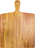 ZeQi Acacia Wood Cutting Board with Handle (15"L x 11"W), Wooden Cutting Boards, Chopping Board, Charcuterie Board, Serving board for Cheese, Bread, Pizza, Vegetables & Fruits