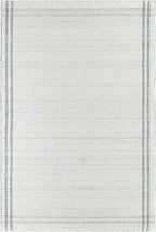 Mark&Day Wool Rugs, 6x9 Janmichael Solid and Border Gray/Ivory Area Rug, Grey Ivory Black Carpet for Living Room, Bedroom or Kitchen (6' x 9')