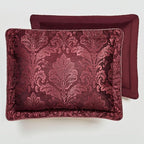 Touch of Class Camelot Luxury Bedding | Robust Burgundy | Matte Satin Damask on Richly Textured Jacquard-Woven Chenille | Designed 3 Piece Set Includes Cal King Quilted Bedspread & 2 King Shams