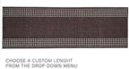 Custom Made Runner Rug for Kitchen Foyer Hallway Entry Choose Your Length 31 Inch Wide Geometric Checkered Design Brown Color (23 feet x 31 Inch)
