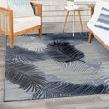Nourison Home Suncoast Denim 4' x 6' Area Rug - Easy Clean, Non Shedding, Bed Room, Living Room, Dining Room, Kitchen (4' x 6')