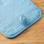 KITCHENAID Gourmet Series Gridlines Pot Holders 2-Pack Set, Heat Resistant up to 600°F, Soft Silicone Grip, Magnetic Cuff, Blue Velvet, 8"x8"