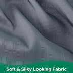 Biscaynebay Wrap Around Bed Skirts for Queen Beds 16" Drop, Dark Grey Adjustable Elastic Dust Ruffles Easy Fit Wrinkle & Fade Resistant Silky Luxurious Fabric Solid Machine Washable