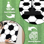 Soft Soccer Rug, Gifts for Boys Girls, Cute Bedside Shag Area Rug for Kids Toddlers Teens, Non Slip Room Decor Indoor Carpet for Bedroom Living Room, Nursery, Machine Washable 6x9 FT
