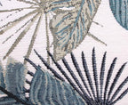 Yeiotsy Party Decoration, Tropical Leaf Throw Pillow Cover for Sofa Decorative Pillow Case Jacquard Chenille (Teal, 18 x 18 Inches)