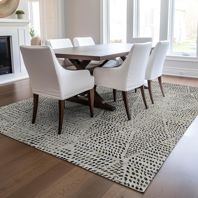Addison Rugs Chantille ACN591 Gray 5' x 7'6" Indoor Outdoor Area Rug, Easy Clean, Machine Washable, Non Shedding, Bedroom, Living Room, Dining Room, Kitchen, Patio Rug