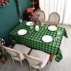 Classic Gingham Buffalo Tablecloth Fabric - Oblong 58x144 Inch Checkered Table Cloth for Indoor Outdoor - Irish Table Cover for Christmas Day, St. Patricks Day, Picnics, BBQs, and Parties