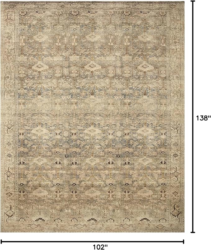 Loloi Margot Collection MAT-04 Antique/Sage 8'-6" x 11'-6" Area Rug feat. CloudPile, No-Shed Easy Clean Large Patterned Area Rug for Living Room, Bedroom, Dining Area