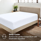 Bare Home 2-Pack Fitted Bottom Sheets Queen - Premium 1800 Ultra-Soft Wrinkle Resistant Microfiber - Deep Pocket (Queen, White)