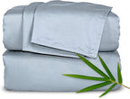 Pure Bamboo Short Queen Sheets for RV Camper (60"x75") - Genuine 100% Organic Viscose Derived from Bamboo Bed Sheet Set, Soft & Cooling, 2 Year Quality Promise (Short Queen, Sterling Blue)