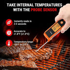 TempPro TP420 2-in-1 Instant Read Thermometer for Cooking, Infrared Thermometer with Meat Probe, Non-Contact Laser Meat Thermometer for Griddle Grill Pizza Oven HVAC Pool (Previously ThermoPro)