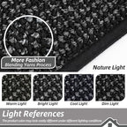BEQHAUSE Dirt Trapper Door Mat 36" x 60", Non-Slip Washable Doormats Entrance Mat, Dirt Resistant and Absorbent Welcome Mat, Low Profile Floor Mats for Front Back Door and Entryway, Black