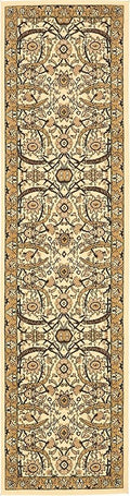 Unique Loom Espahan Collection Area Rug - Cape Cod (2' 7" x 10' Runner, Ivory/ Beige)