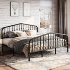 SHA CERLIN King Size Metal Platform Bed Frame