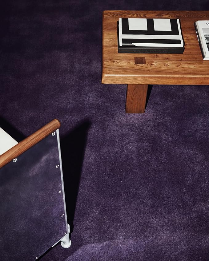 Hand-Tufted Wool Round Area Rug – Soft Premium Wool Carpet for Living Room, Bedroom & Home Décor – 8X8 ft| Lilac – Durable, Non-Slip Backing, Handcrafted Rug