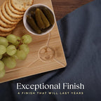 Deer & Oak Premium Extra Large Bamboo Cutting Board - 17.3" x 11.8" x 0.8" Wooden Chopping Board for Meat and Vegetables, Pre-Oiled, Water Resistant, Knife Friendly