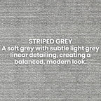 40ft Cut-to-Measure Runner Rug for Extra Long Hallways - Striped Grey | Non-Slip & Washable | No-Fray Edge Finished