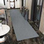 Ottomanson 2'7" x 28' Hallway Runner with Scraper Pile - Extra Durable Non-Slip Rug Mat for Indoor & Outdoor Use - Ideal for Kitchen, Entryway & Garage - High-Traffic Carpet, Gray