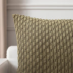 Kevin Textile 12x24 Inch Pillow Cover 1 Pack Boho Decorative Soft Striped Corduroy Lumbar Farmhouse Color Accent Rectangle Cushion Case for Living Room Couch Sofa Bed, Olive Green